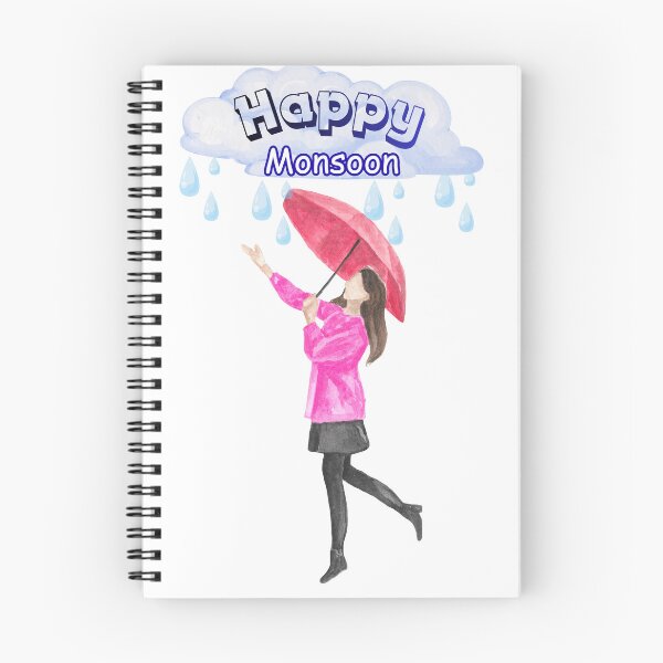 Item preview, Happy Monsoon Watercolor Rain Girl designed and sold by Prajverse19.