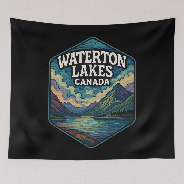 Item preview, Waterton Lakes National Park Trippy Travel designed and sold by TomFrontierArt.