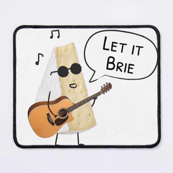 Item preview, Let It Brie: Guitar Cheese Pun designed and sold by techkitchensink.