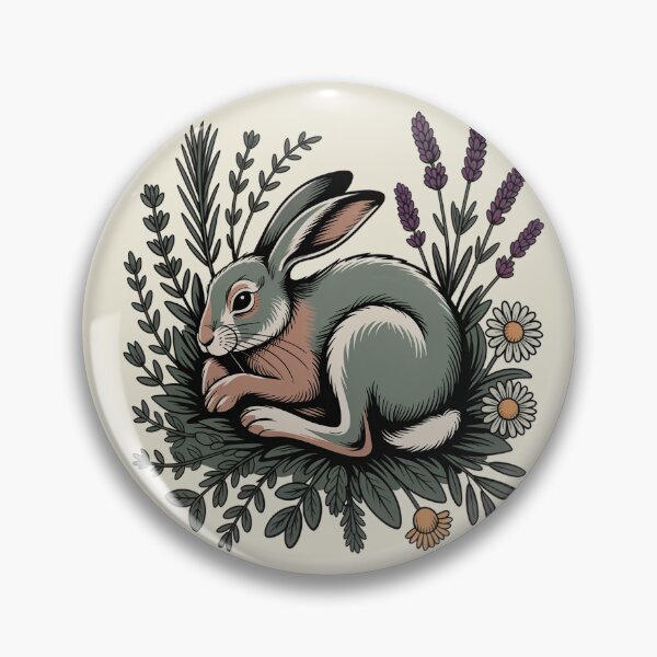 Item preview, Sleeping Wild Hare in Lavender Botanical Art designed and sold by AlexandraSand.