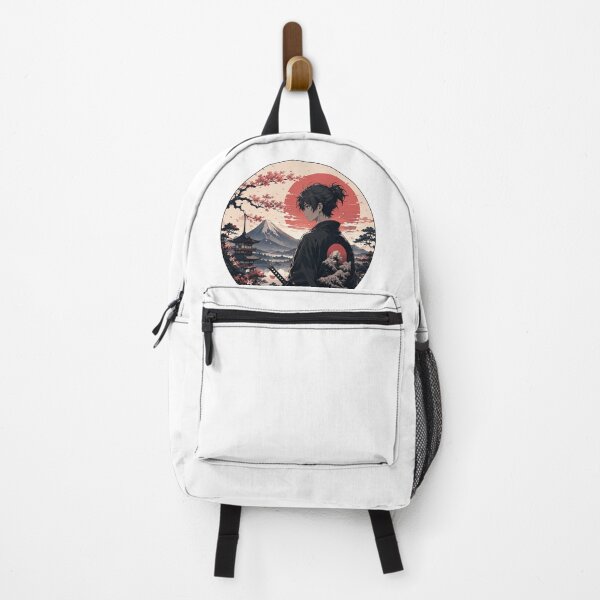 Item preview, Samurai Anime Boy - Mount Fuji and Sakura Blossom Art designed and sold by GUINewAlex.