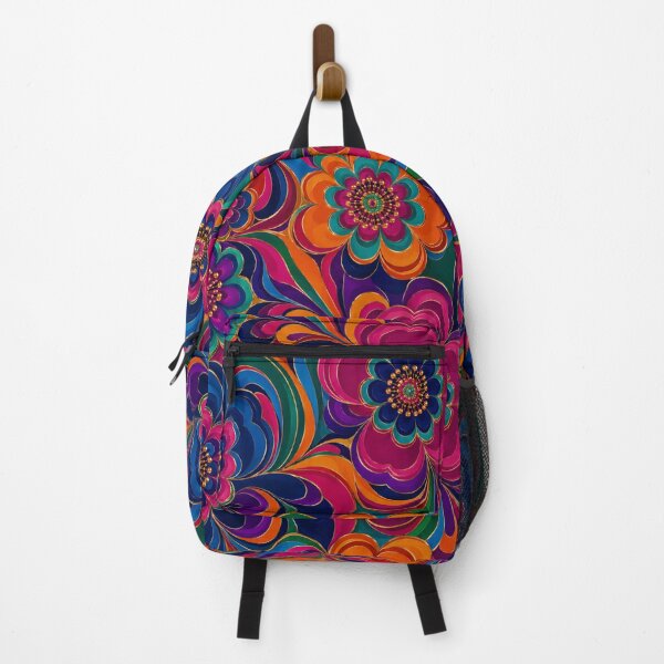 Item preview, 1960s Psychedelic Floral Luxury Scarf Print designed and sold by PureVintageLove.