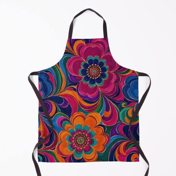 Item preview, 1960s Psychedelic Floral Luxury Scarf Print designed and sold by PureVintageLove.