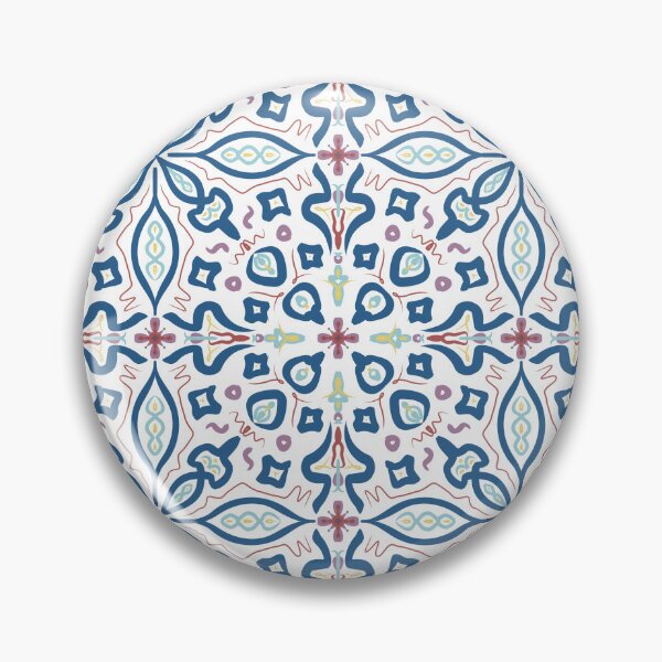 Item preview, Fleur Tile- Red Center designed and sold by jellyandbread.