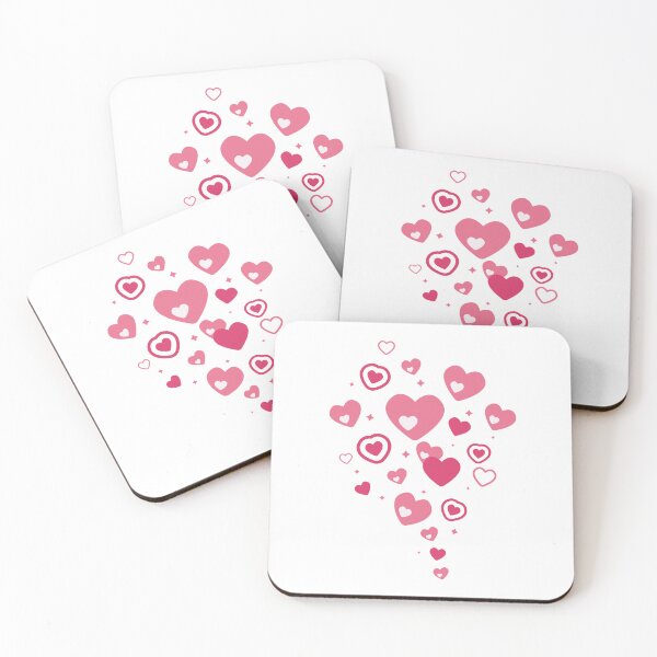 Item preview, Pink heart shower with many small hearts designed and sold by Kreativa1.