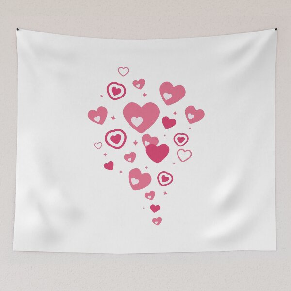 Item preview, Pink heart shower with many small hearts designed and sold by Kreativa1.