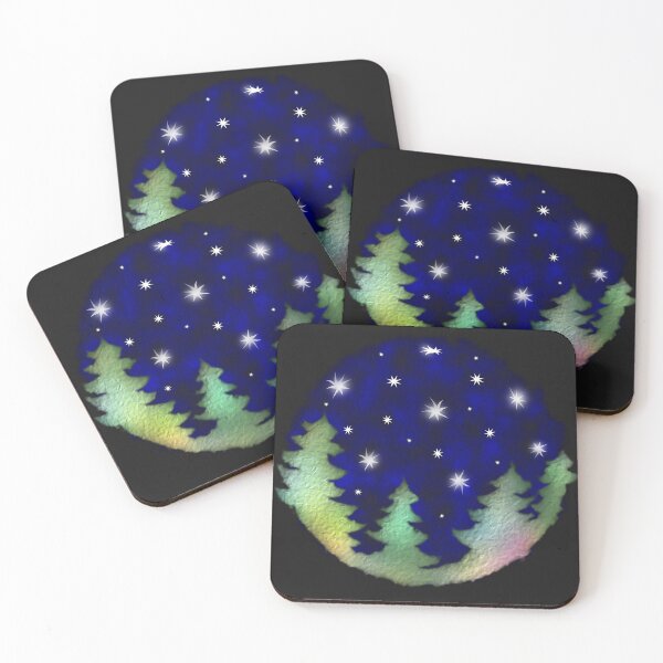 Item preview, Nighttime forest with starry sky designed and sold by creaphyl28.