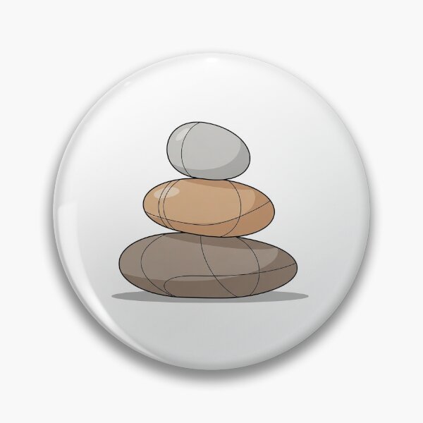 Item preview, Zen Stacking Stones Minimal Balanced Rock Illustration designed and sold by Osmose-Studio ⭐⭐⭐⭐⭐.