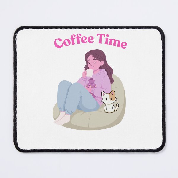 Item preview, Cozy Coffee Time with Cute Cat designed and sold by Prajverse19.
