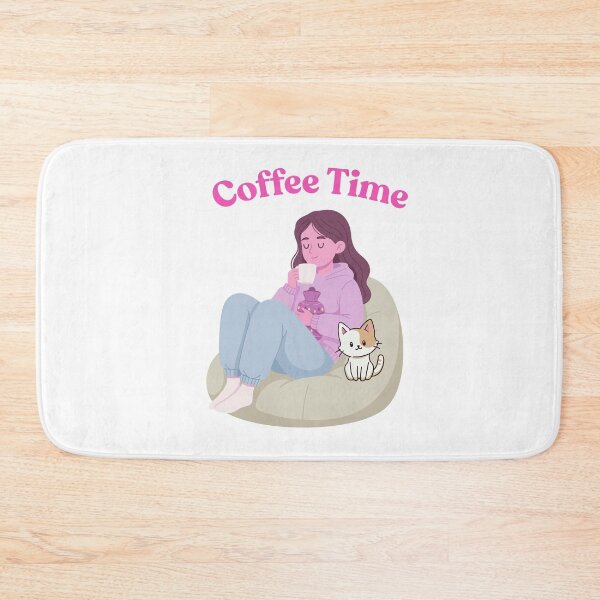 Item preview, Cozy Coffee Time with Cute Cat designed and sold by Prajverse19.