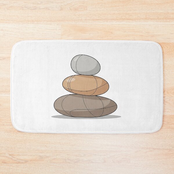 Item preview, Zen Stacking Stones Minimal Balanced Rock Illustration designed and sold by Osmose-Studio ⭐⭐⭐⭐⭐.
