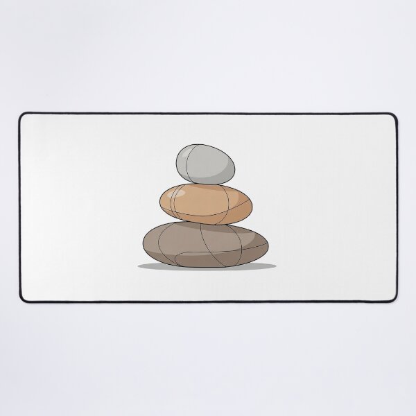 Item preview, Zen Stacking Stones Minimal Balanced Rock Illustration designed and sold by Osmose-Studio.
