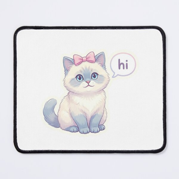 Item preview, Cute Kawaii Kitten Saying Hi Sticker designed and sold by brandingpro.