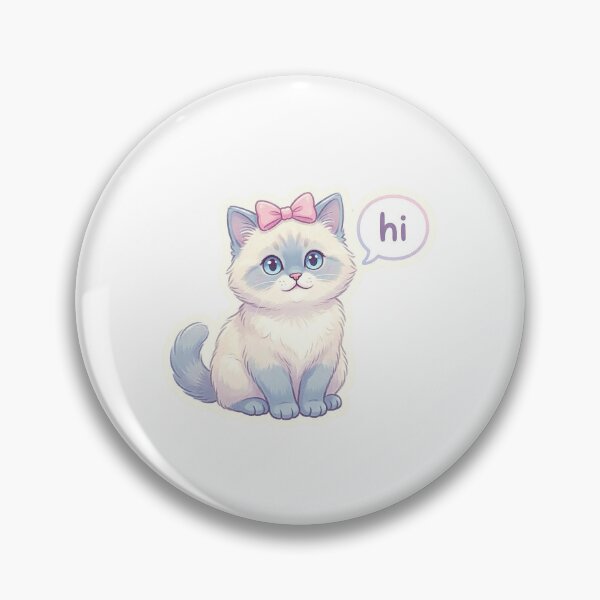 Item preview, Cute Kawaii Kitten Saying Hi Sticker designed and sold by brandingpro.