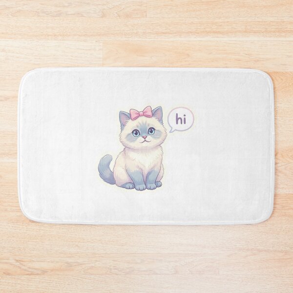 Item preview, Cute Kawaii Kitten Saying Hi Sticker designed and sold by brandingpro.
