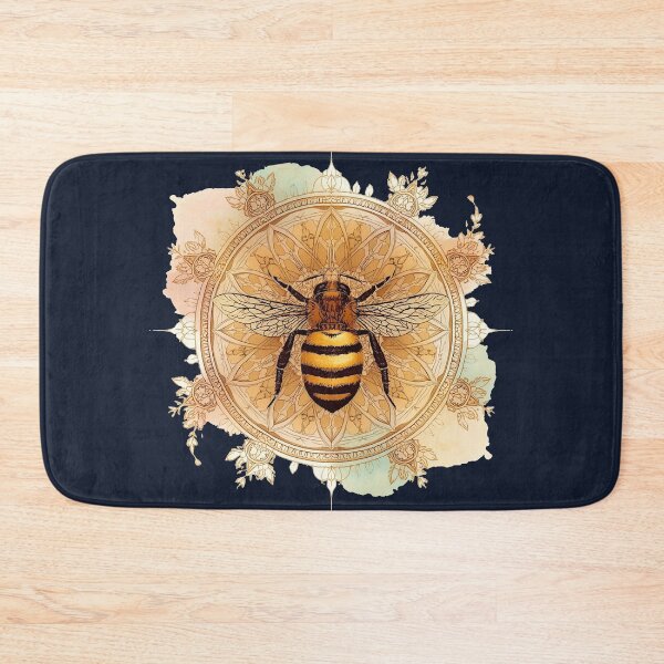 Item preview, Sacred Bee Mandala Watercolor | Celestial Honeybee Boho Nature Art designed and sold by Biedroneczka.