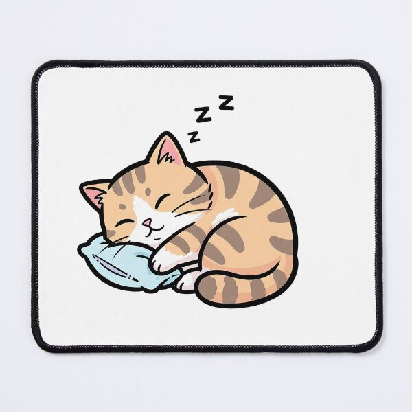 Item preview, Cute Sleeping Cat Minimal Cozy Kitten Illustration designed and sold by Osmose-Studio ⭐⭐⭐⭐⭐.