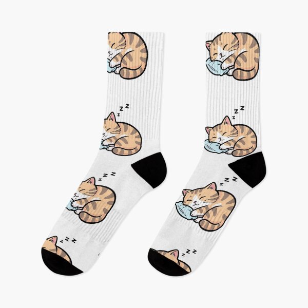 Item preview, Cute Sleeping Cat Minimal Cozy Kitten Illustration designed and sold by Osmose-Studio.