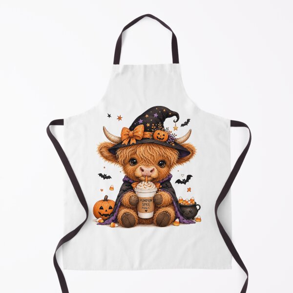 Item preview, Cute Halloween Witch Highland Cow - Pumpkin Spice Magic Fall Coffee designed and sold by anamul43.