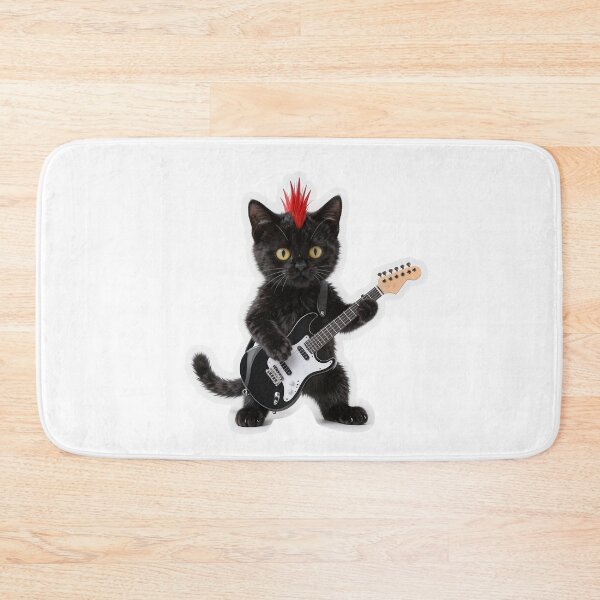 Item preview, Punk Rock Black Cat Guitarist designed and sold by Winking-Kitten.