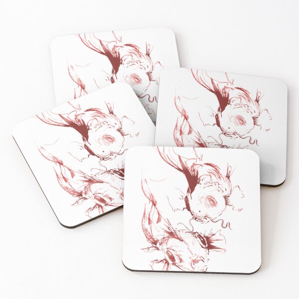 Item preview, Red Koi Flow – Japanese Inspired Line Art designed and sold by manuelunsui.
