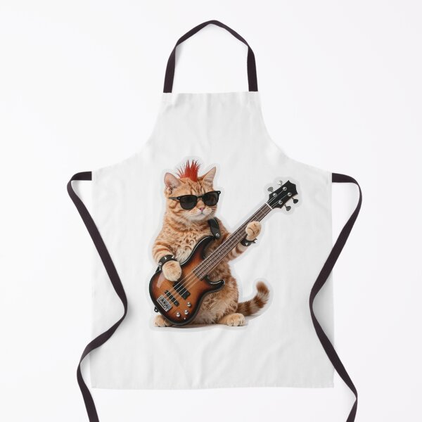 Item preview, Punk Rock Ginger Cat Bass Guitarist designed and sold by Winking-Kitten.