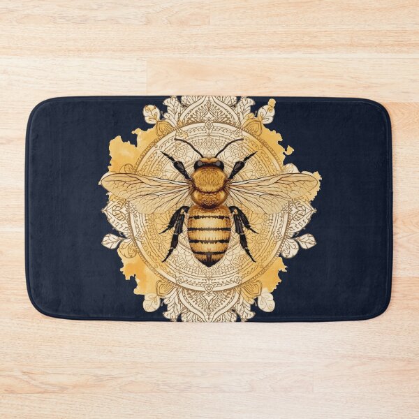 Item preview, Sacred Bee Mandala Watercolor | Celestial Honeybee Boho Nature Art designed and sold by Biedroneczka.