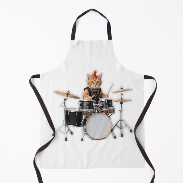 Item preview, Punk Rock Ginger Cat Drummer designed and sold by Winking-Kitten.