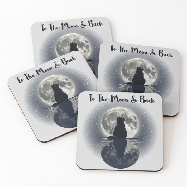 Item preview, To The Moon & Back – Black Cat Moonlight Art designed and sold by BlackCat Vibe.