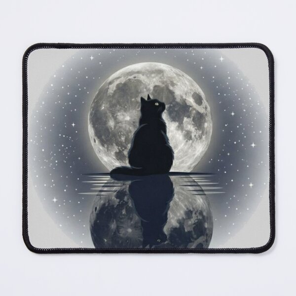 Item preview, To The Moon & Back – Black Cat Moonlight Art designed and sold by BlackCat Vibe.