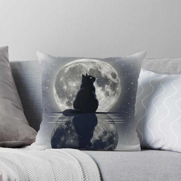 Item preview, To The Moon & Back – Black Cat Moonlight Art designed and sold by BlackCat Vibe.