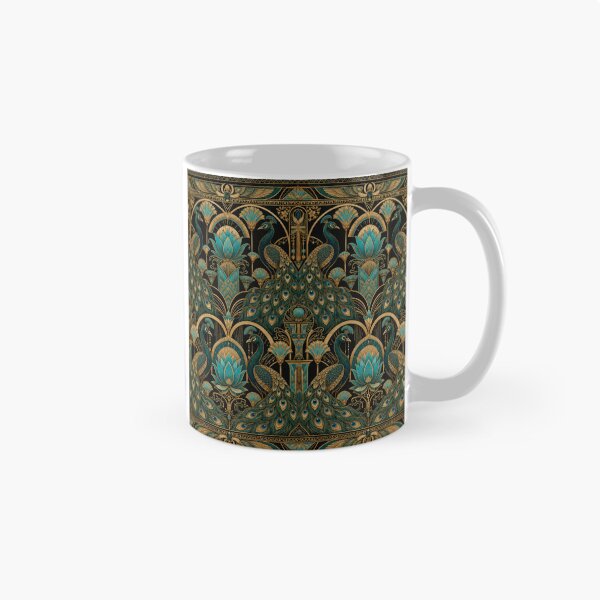 Item preview, Art Deco Egyptian Revival Peacock Luxury Print designed and sold by PureVintageLove.