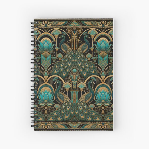 Item preview, Art Deco Egyptian Revival Peacock Luxury Print designed and sold by PureVintageLove.