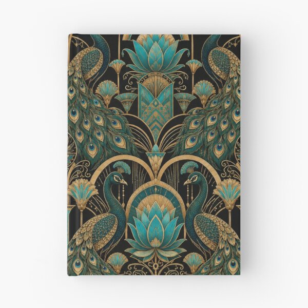 Item preview, Art Deco Egyptian Revival Peacock Luxury Print designed and sold by PureVintageLove.