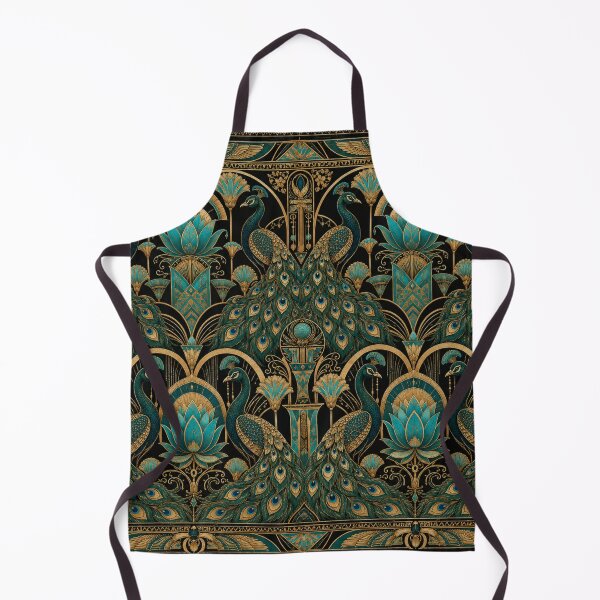 Item preview, Art Deco Egyptian Revival Peacock Luxury Print designed and sold by PureVintageLove.