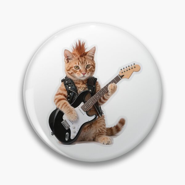 Item preview, Punk Rock Ginger Kitten Guitarist designed and sold by Winking-Kitten.