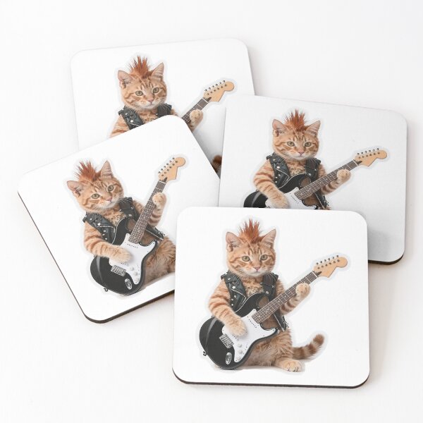 Item preview, Punk Rock Ginger Kitten Guitarist designed and sold by Winking-Kitten.