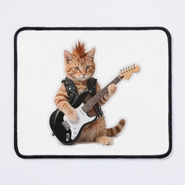 Item preview, Punk Rock Ginger Kitten Guitarist designed and sold by Winking-Kitten.