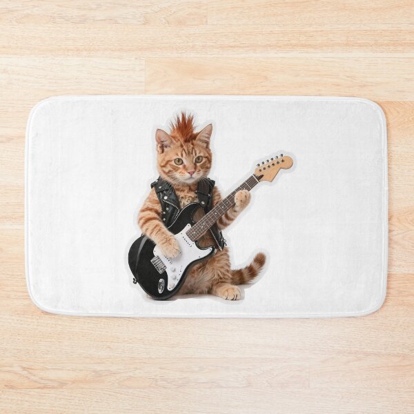 Item preview, Punk Rock Ginger Kitten Guitarist designed and sold by Winking-Kitten.