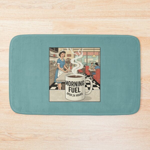 Item preview, Morning Fuel Open 24 Hours Retro Diner Coffee Vintage Aesthetic T-Shirt designed and sold by ObsidianUruk.