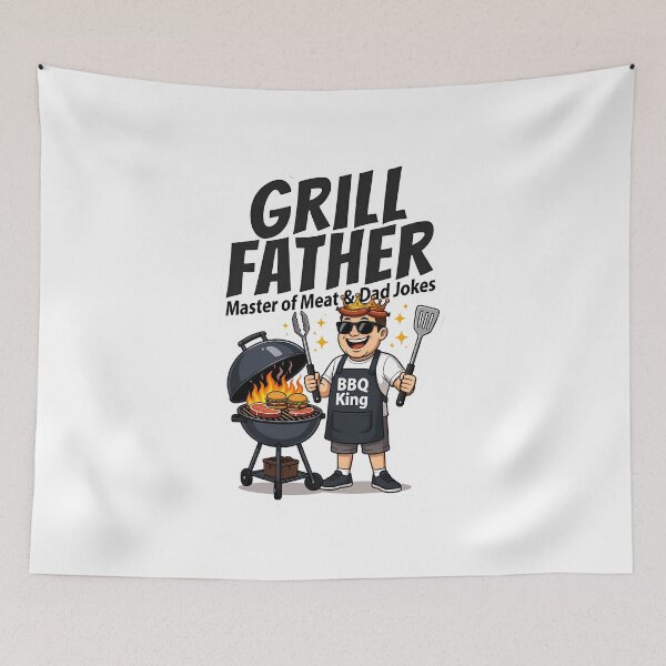 Item preview, Funny BBQ Dad Sticker designed and sold by zakvisuals.