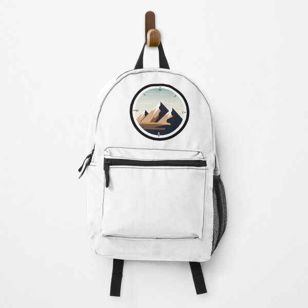 Item preview, Compass Mountain Peak Minimal Nature Travel Illustration designed and sold by Osmose-Studio.