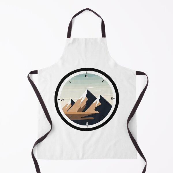 Item preview, Compass Mountain Peak Minimal Nature Travel Illustration designed and sold by Osmose-Studio ⭐⭐⭐⭐⭐.