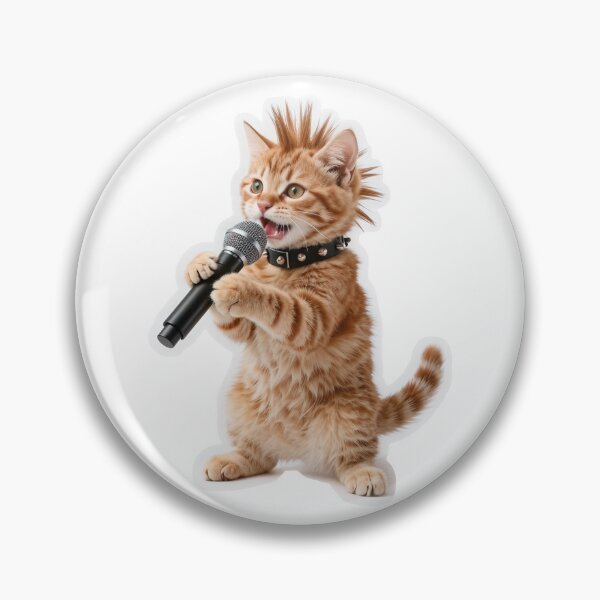 Item preview, Punk Rock Ginger Cat Singer designed and sold by Winking-Kitten.