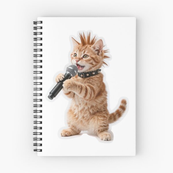 Item preview, Punk Rock Ginger Cat Singer designed and sold by Winking-Kitten.