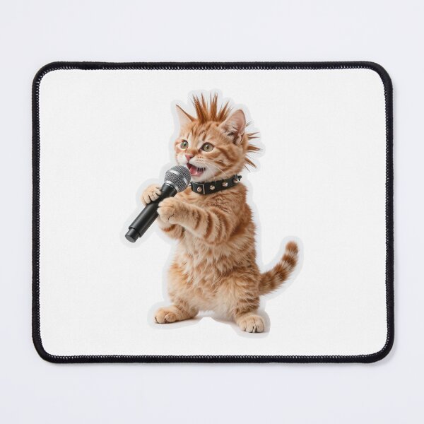 Item preview, Punk Rock Ginger Cat Singer designed and sold by Winking-Kitten.