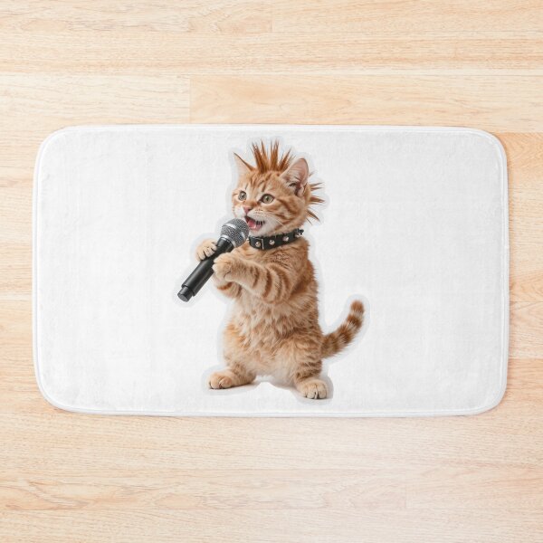 Item preview, Punk Rock Ginger Cat Singer designed and sold by Winking-Kitten.