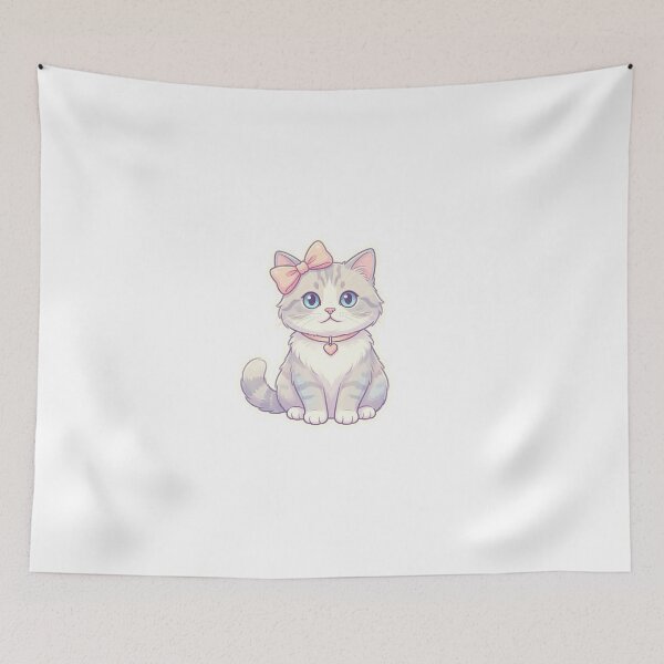 Item preview, Cute Kawaii Kitten Saying Hi Sticker designed and sold by brandingpro.