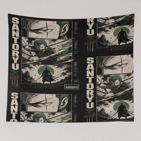 Item preview, Santoryu Legacy Japanese Manga Panel Anime design designed and sold by TulipsArtDesigns .