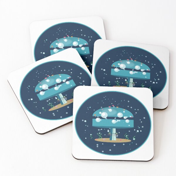 Item preview, Underwater Frog Mushroom Kawaii Ocean Sticker designed and sold by happyshirt27.